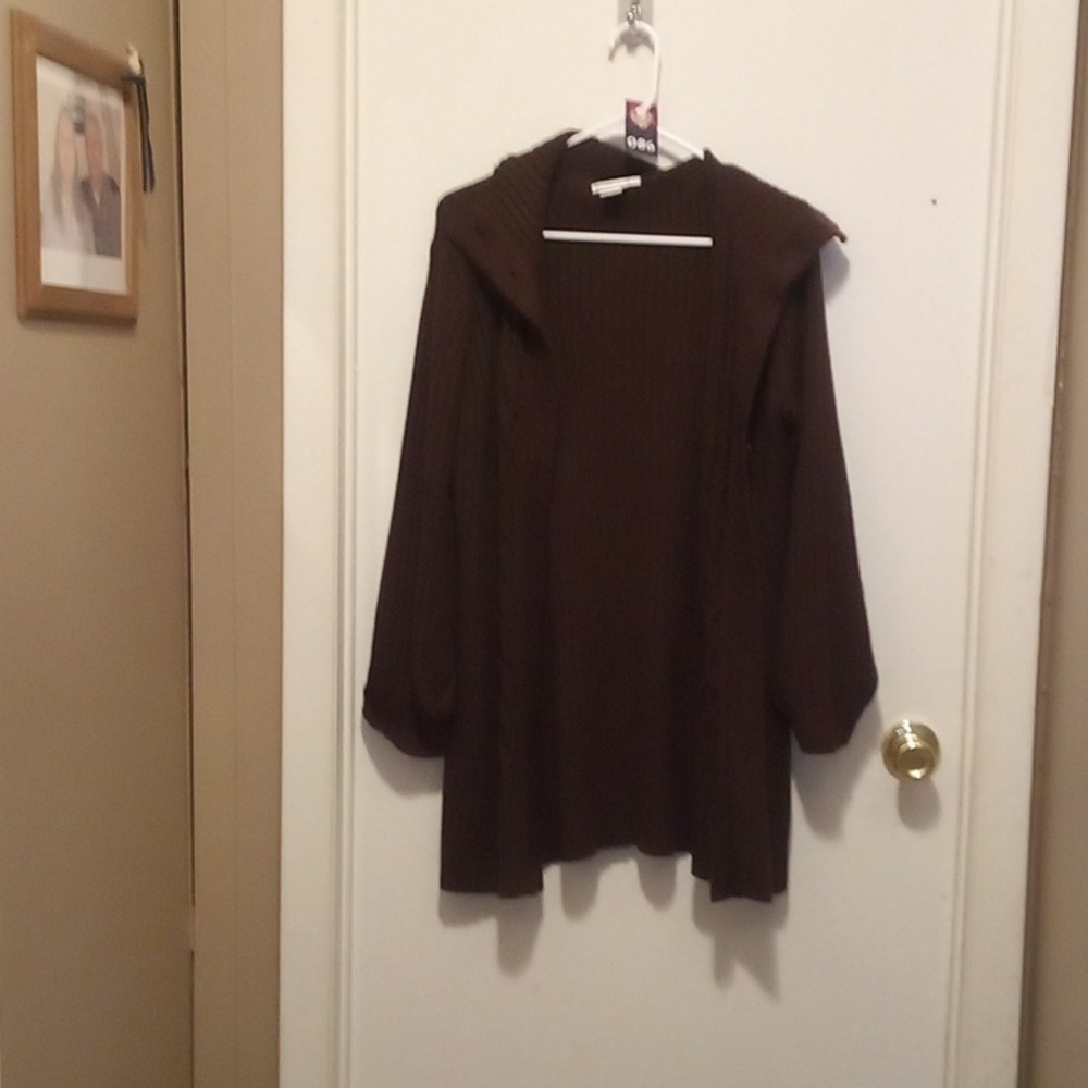 Reference Point Brown Comfy Button Down Sweater -… - image 1